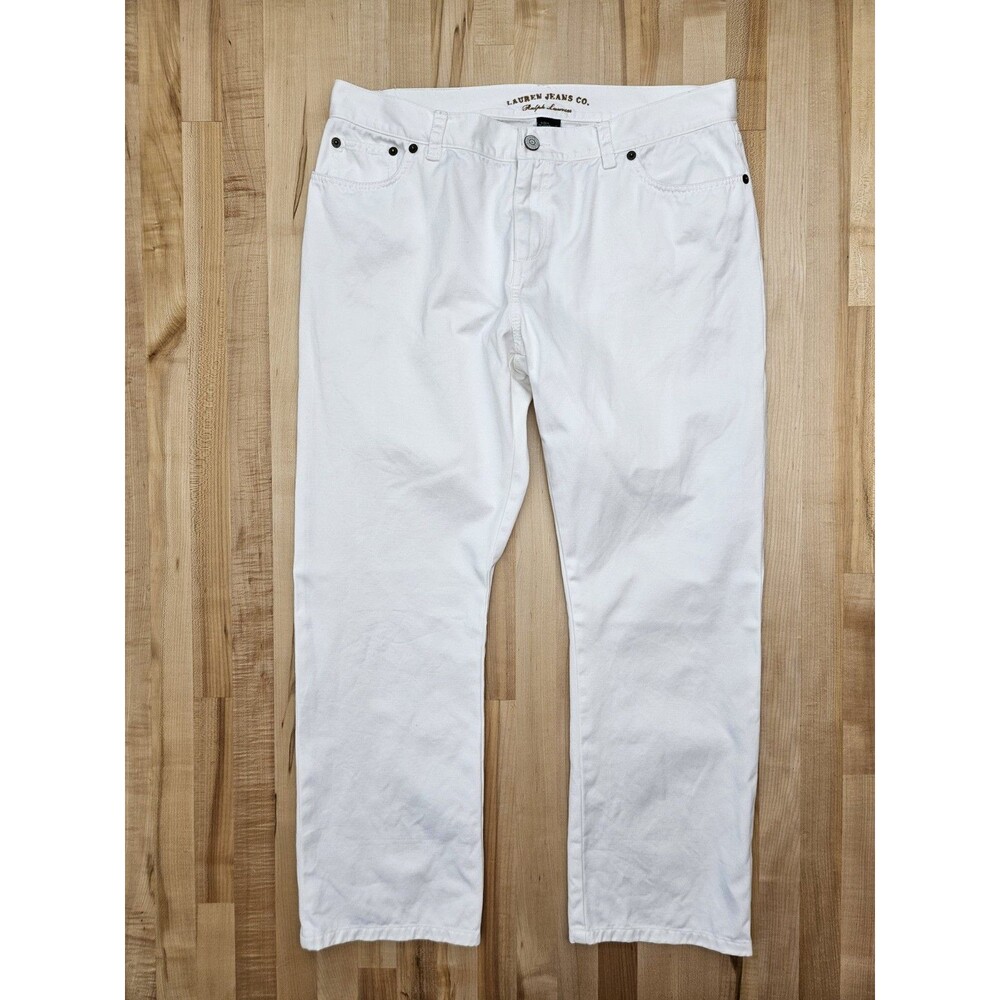 Lauren Jeans Co. Ralph Lauren Classic Straight White Color Jeans Size 10
